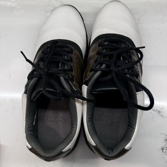 Footjoy Greenjoys Mens‎ 10.5 M Golf Shoes White Brown Saddle - Picture 12 of 15